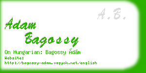 adam bagossy business card